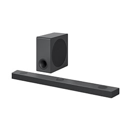 Schrägansicht der LG Sound Bar S90QY