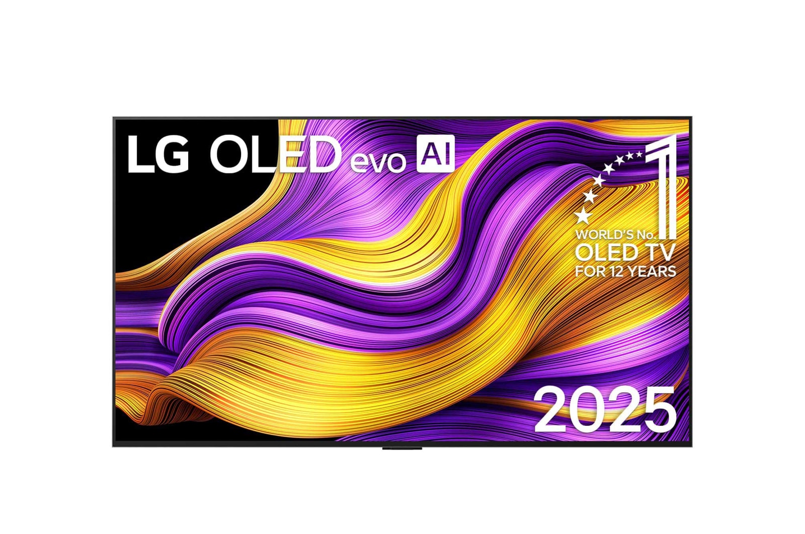 Vorderseite von 55 Zoll LG OLED evo AI G5 4K Smart TV OLED55G57LW