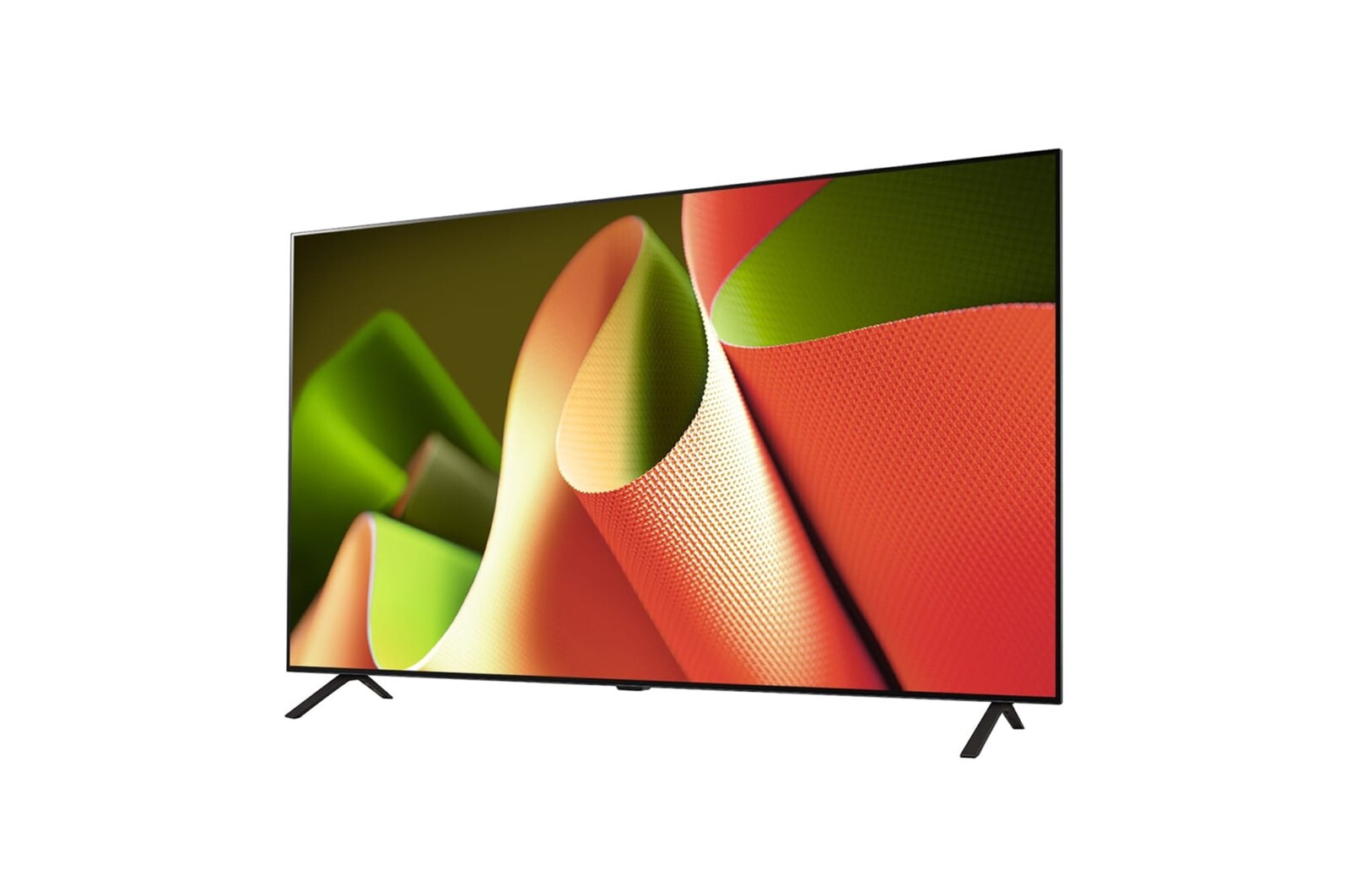Leicht abgewinkelte Seitenansicht des LG OLED TV B4