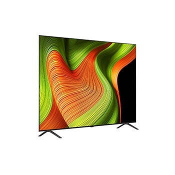 Leicht seitliche Ansicht des LG OLED AI B5 4K Smart TV.