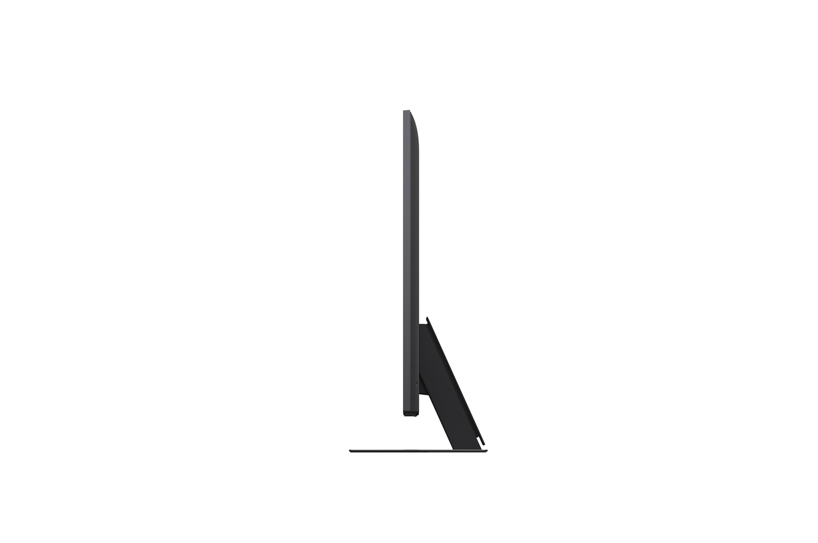 Linke Seitenansicht des LG QNED evo QNED85 TV