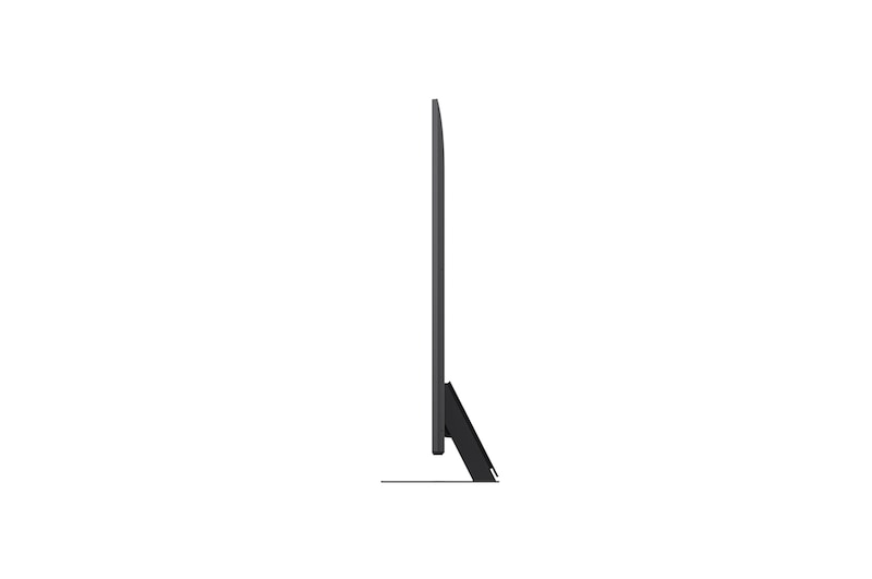 Linke Seitenansicht des LG QNED evo QNED85 TV