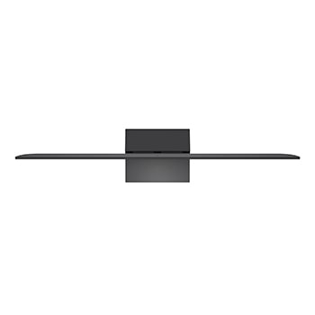 LG AI Magic Remote vor einem LG TV-Bildschirm. Auf dem Bildschirm erscheint eine personalisierte Begrüßung durch die LG KI mit benutzerdefinierten Schlüsselwörtern, die auf dem Such- und Sehverlauf des Benutzers basieren. An der Fernbedienung befinden sich ein Symbol und ein Hinweis darauf, dass die AI Concierge-Funktion mit einem kurzen Druck auf die KI-Schaltfläche leicht zugänglich ist.