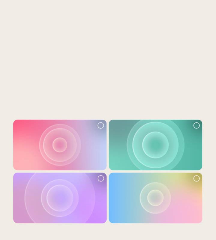 Bildschirm eines Benutzers, der den Personalisierungsprozess des AI Sound Wizard durchläuft. Es werden eine Reihe von Symbolen für Klänge ausgewählt. Zu sehen sind eine Jazzsängerin und ein Saxophonist, wobei die personalisierten Klänge durch Klangwellen dargestellt werden, die über das Bild animiert werden.