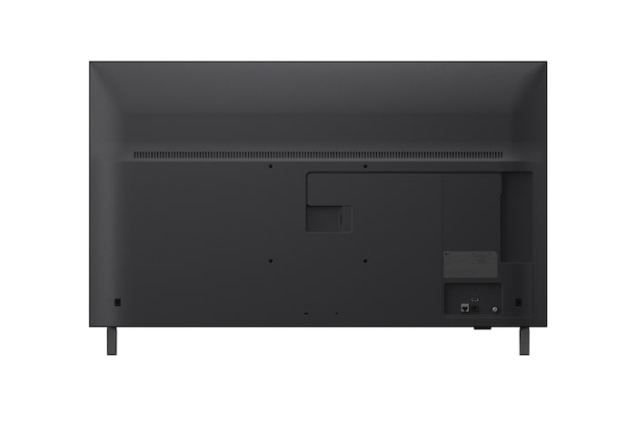 Left-facing side view of LG UHD UA75 TV.