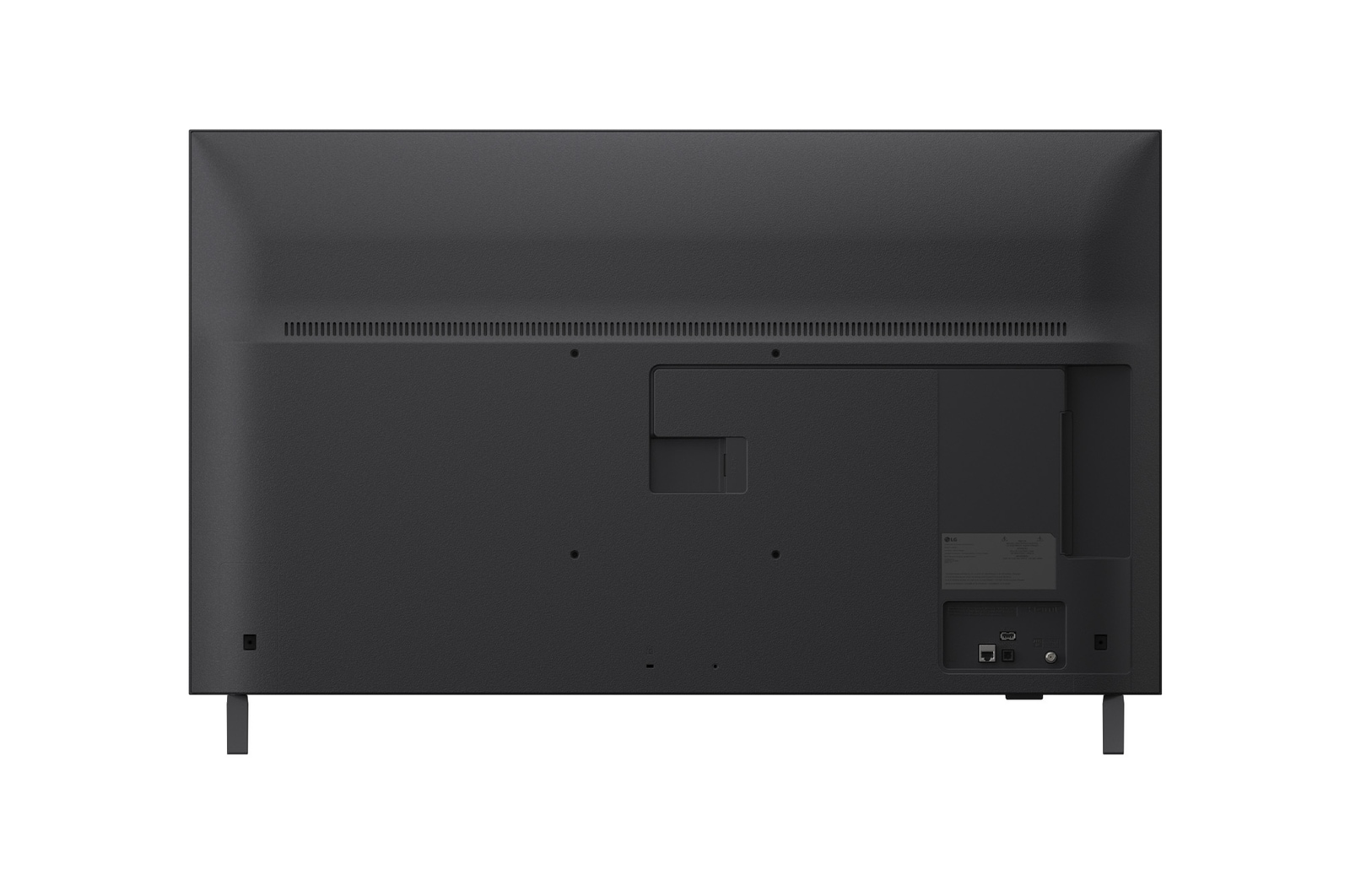 Left-facing side view of LG UHD UA75 TV.