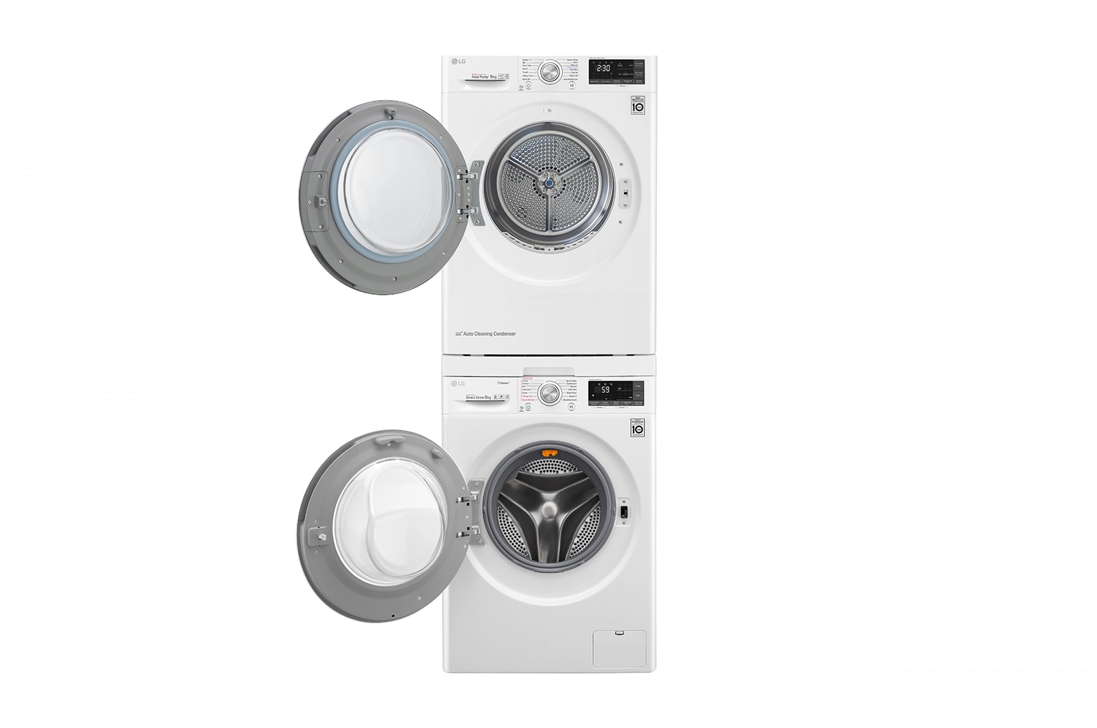 LG Weißer Anschluss für Waschmaschine/Trockner mit ausziehbarem Fachboden - DSTWH, DSTWH