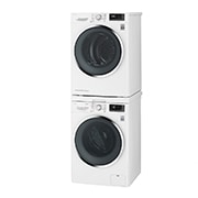 LG Weißer Anschluss für Waschmaschine/Trockner mit ausziehbarem Fachboden - DSTWH, DSTWH