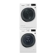 LG Weißer Anschluss für Waschmaschine/Trockner mit ausziehbarem Fachboden - DSTWH, DSTWH