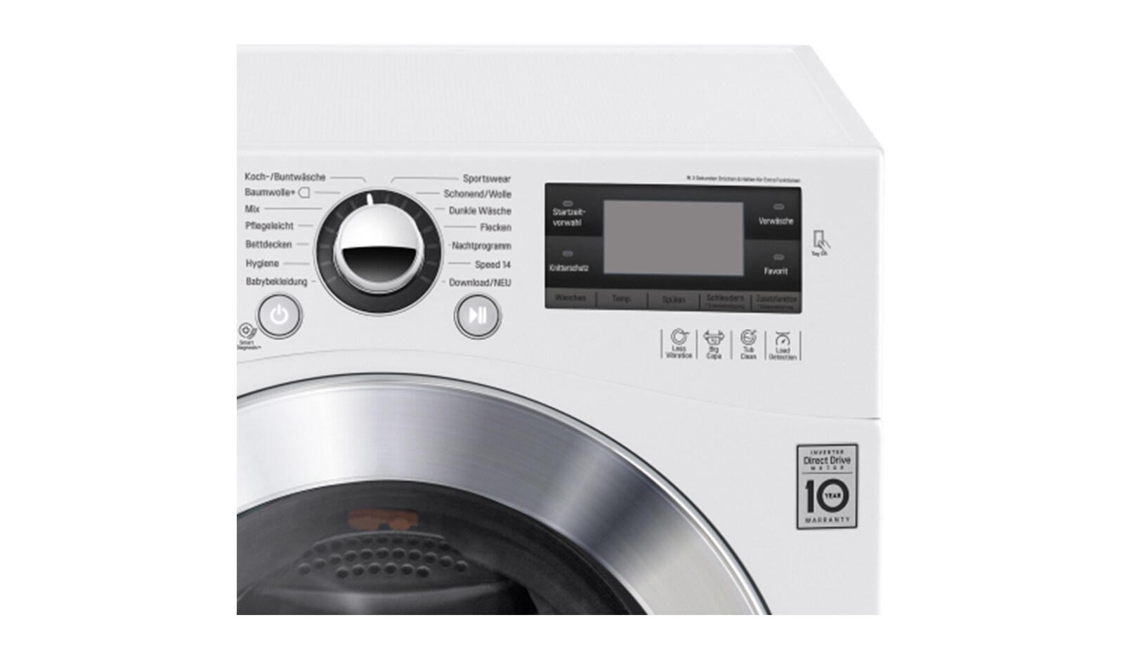 LG Waschmaschine mit TurboWash™, 12 kg Fassungsvermögen und Tag On NFC Funktion, F1495BDN2H