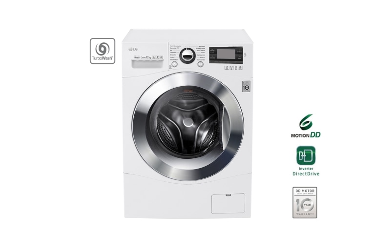 LG Waschmaschine mit TurboWash™, 12 kg Fassungsvermögen und Tag On NFC Funktion, F1495BDN2H