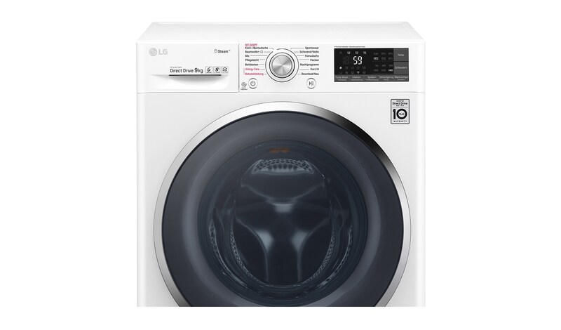 LG Waschmaschine mit 9kg Fassungsvermögen, Dampfprogramm und Smart Diagnosis™, F14WM9TS2
