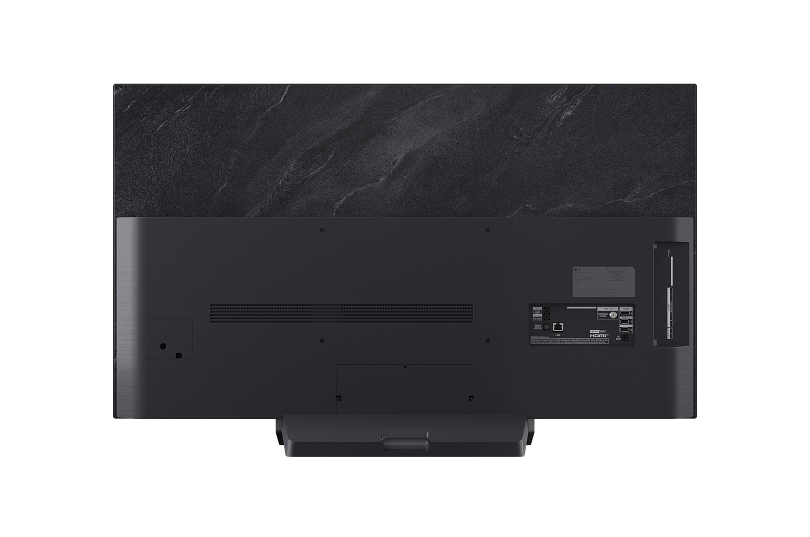 Vue arrière de la Smart TV LG OLED evo AI C5 4K.