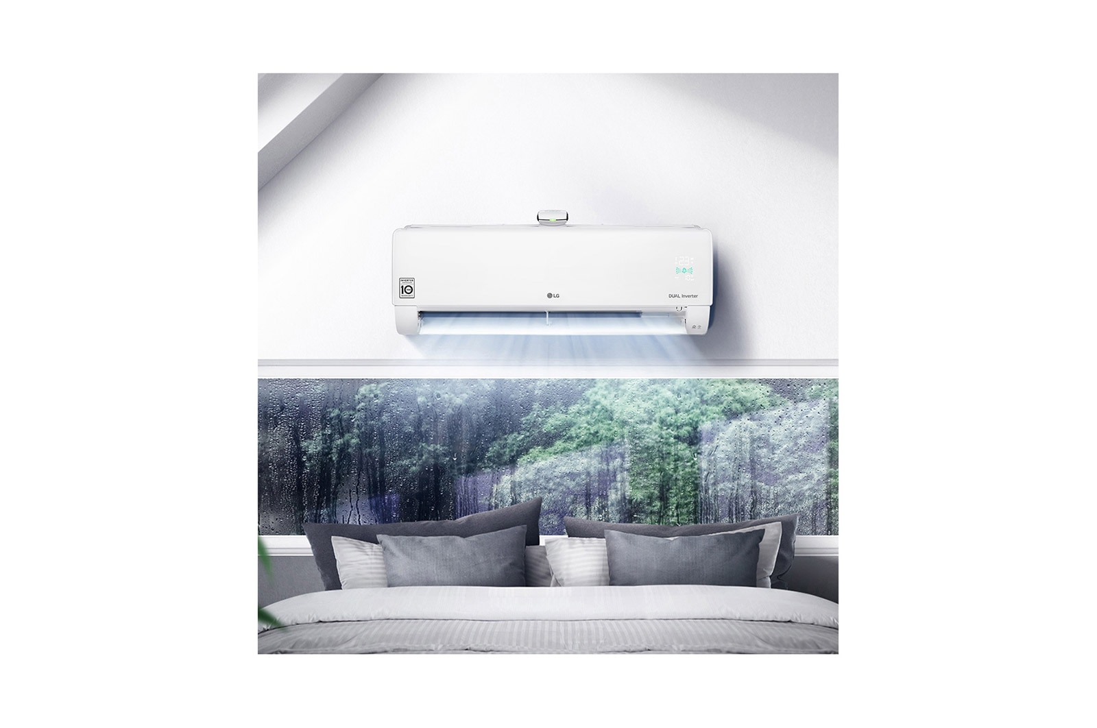 LG DELUXE PURE AIR Climatiseur Réversible 2,5 kW, WiFi, Purification de l'air, Chauffage, AP09RT