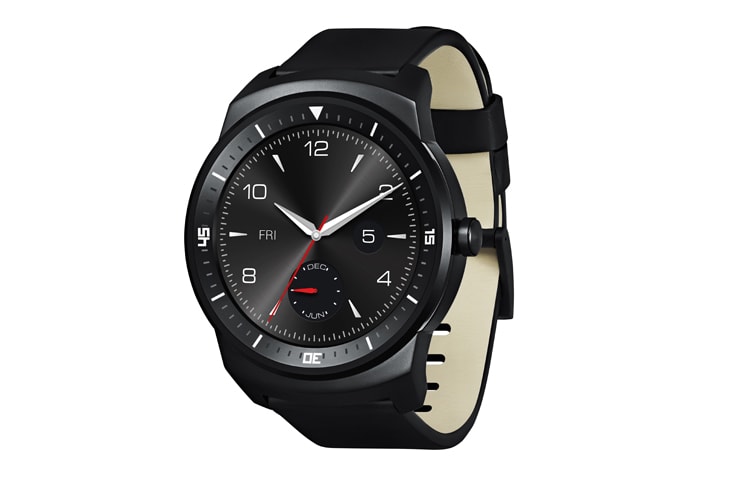 LG G Watch R Smartwatch Android Wear à écran rond P-OLED de 1,3 pouces et design intemporel, W110