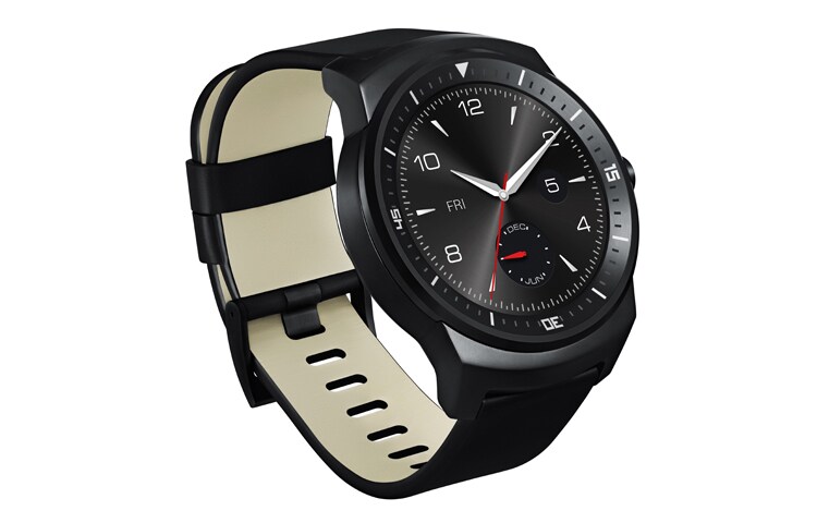 LG G Watch R Smartwatch Android Wear à écran rond P-OLED de 1,3 pouces et design intemporel, W110