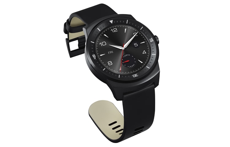 LG G Watch R Smartwatch Android Wear à écran rond P-OLED de 1,3 pouces et design intemporel, W110