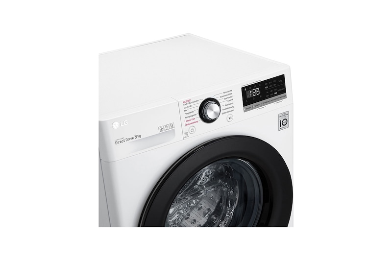 LG Lave-linge avec AI DD® | 8 kg | Classe d'efficacité énergétique C | 1 400 t/mn | Steam | 6 Motion®| Nouveau tambour bien-être, F4WV308SBCH