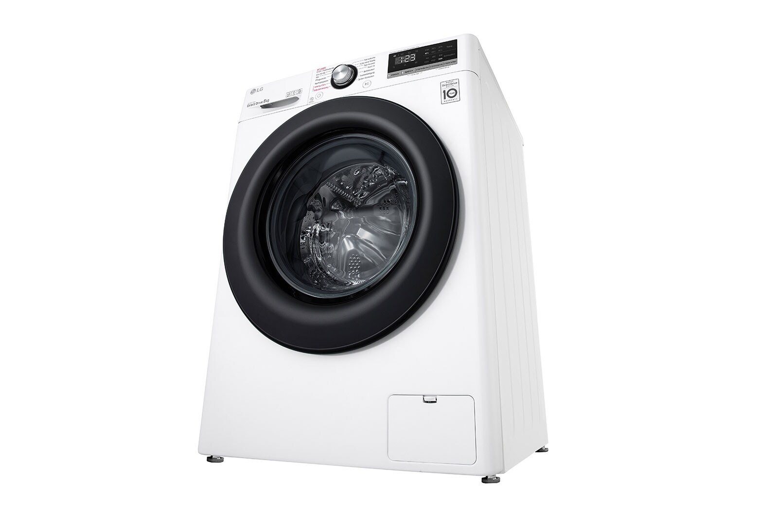 LG Lave-linge avec AI DD® | 8 kg | Classe d'efficacité énergétique C | 1 400 t/mn | Steam | 6 Motion®| Nouveau tambour bien-être, F4WV308SBCH