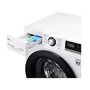 LG Lave-linge avec AI DD® | 8 kg | Classe d'efficacité énergétique C | 1 400 t/mn | Steam | 6 Motion®| Nouveau tambour bien-être, F4WV308SBCH