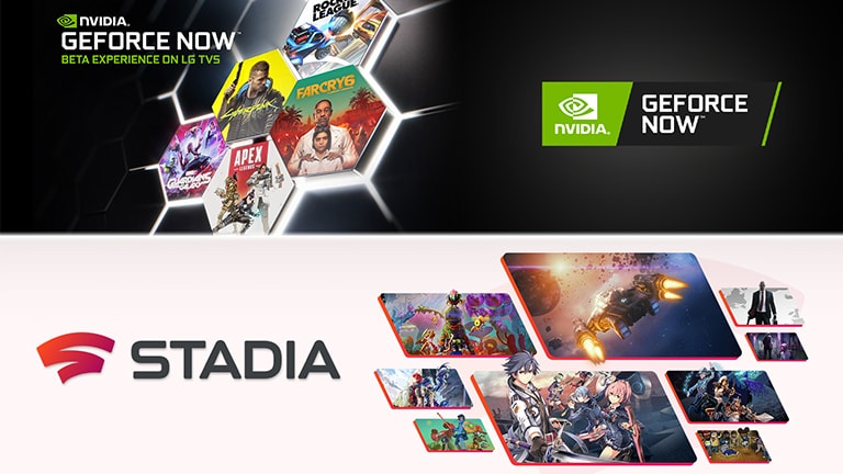 Des images de jeux qui peuvent profiter du cloud gaming avec GeForce Now et Google Stadia.