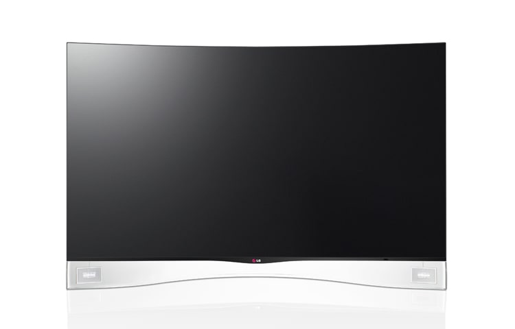 LG OLED CURVED CINEMA 3D Smart TV avec l'écran incurvé de 138 cm (55 pouces) et un support transparent, 55EA9809