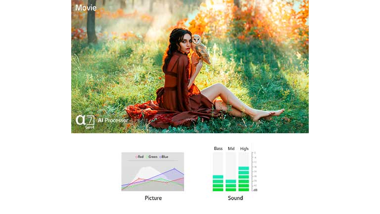 Deux scènes automatiquement optimisées à la fois au niveau du son et de l’image par le processeur α7 Gen4 AI  (lire la vidéo)