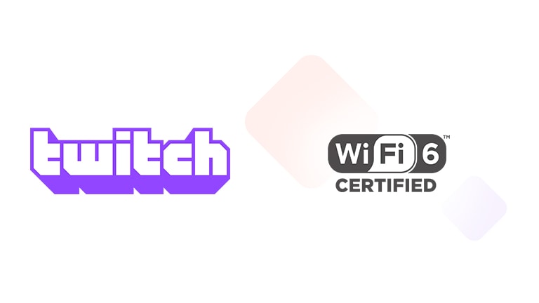 Logo Twitch Marque certifiée Wi-Fi 6