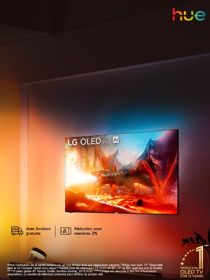 Ta TV, ta lumière, ton expérience – LG & Hue