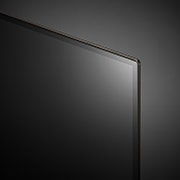 Close-up of LG OLED evo TV, OLED C4 showing the top edge