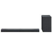 Front view of LG Soundbar and subwoofer