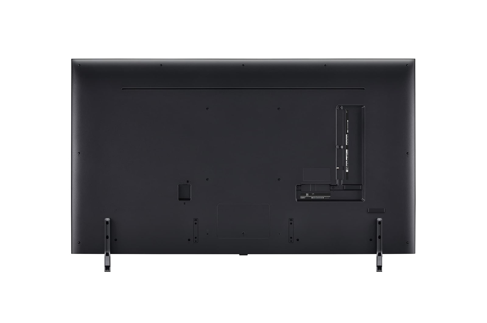 Rear view of LG QNED TV, QNED90