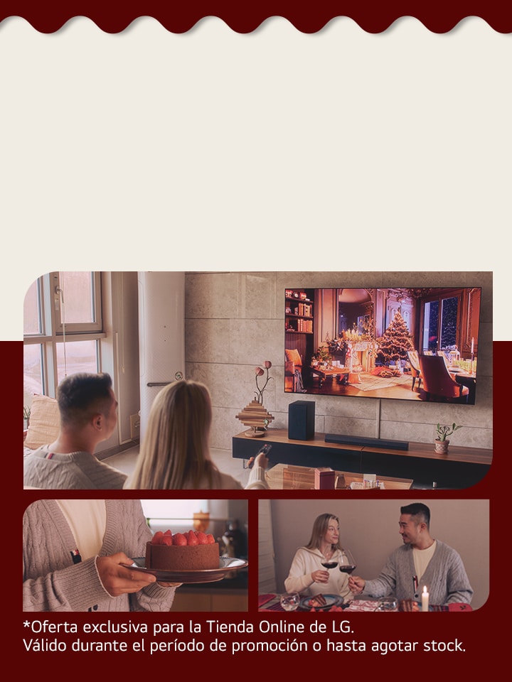 Imagen de una persona con electrodomésticos LG