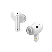 LG TONE Free FP9W – UVNano 99,9%, Audífonos inalámbricos Bluetooth (TWS) con Meridian Sound, micrófono dual para trabajo / oficina en casa, compatible con iPhone / Android, carga inalámbrica y rápida, TONE-FP9W