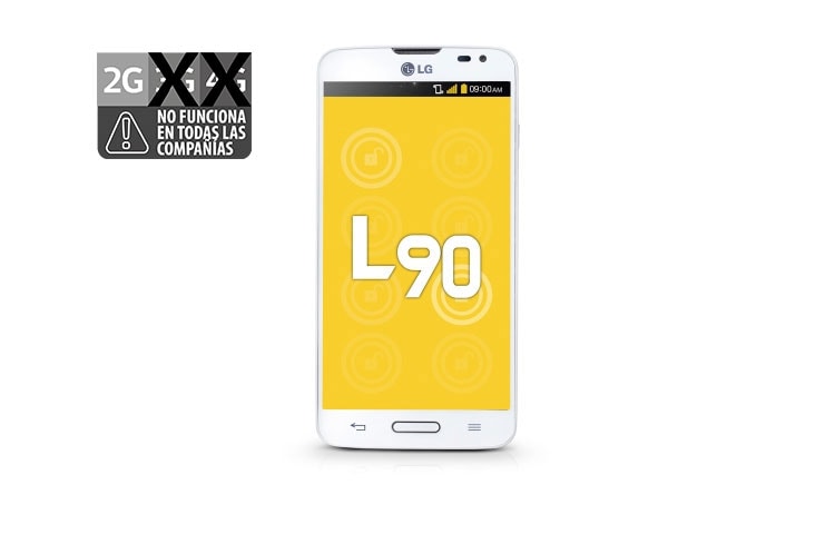 LG L90, Smartphone con pantalla IPS de 4,7'', Android 4.4 Kit Kat, procesador Quad Core de 1.2 GHz, cámara de 8 MP y batería de 2540MAH, LGD400H Blanco