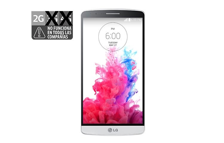 LG G3, Android 4.4, Pantalla QHD, Cámara con Auto Foco y estabilizador, y mucho más., LGD855 Silk White