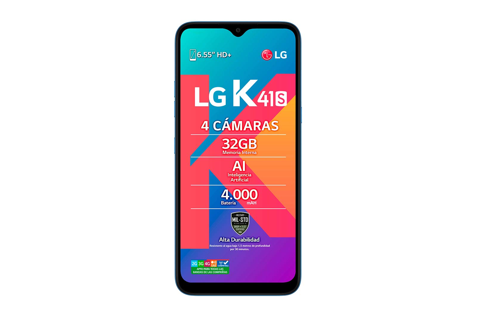 LG K41S, Cuatro Cámaras, LMK410HM