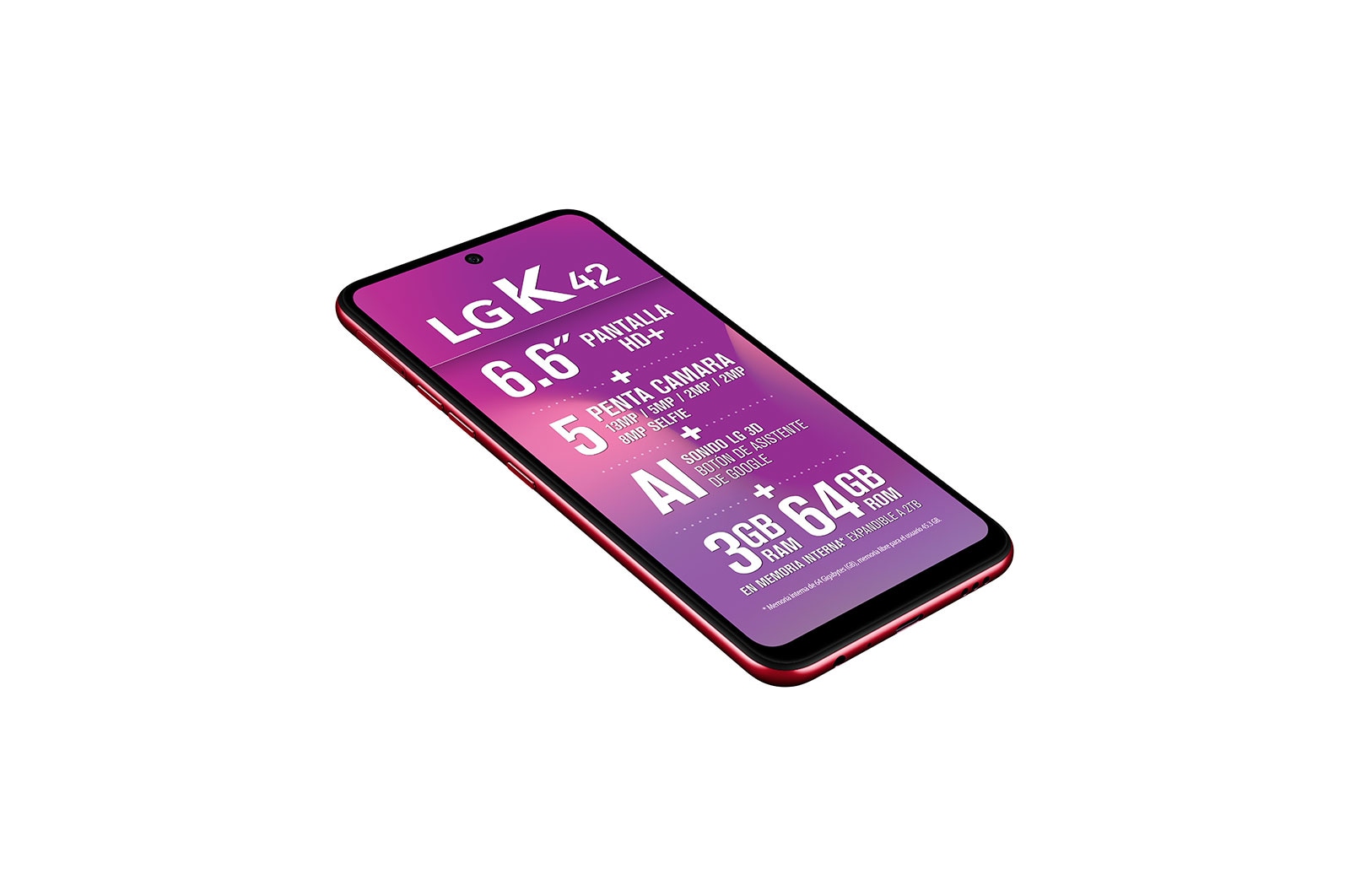 LG K42 I 6.6'' HD+ I Quad Cámera I 64GB, LMK420HM