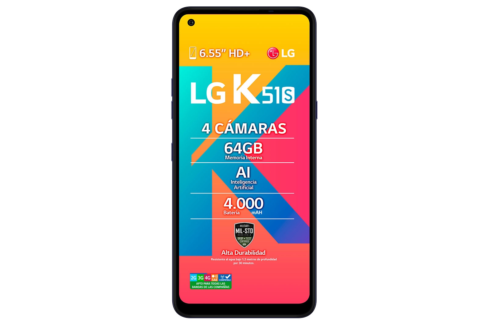 LG K51S, Cuatro Cámaras , LMK510HM