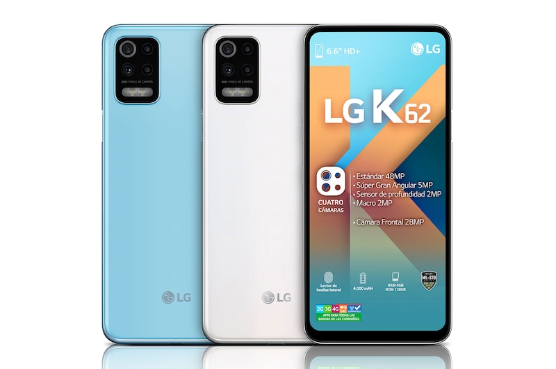 LG K62 I 6.6'' HD+ I Quad Cámara I 128GB, LMK525HM