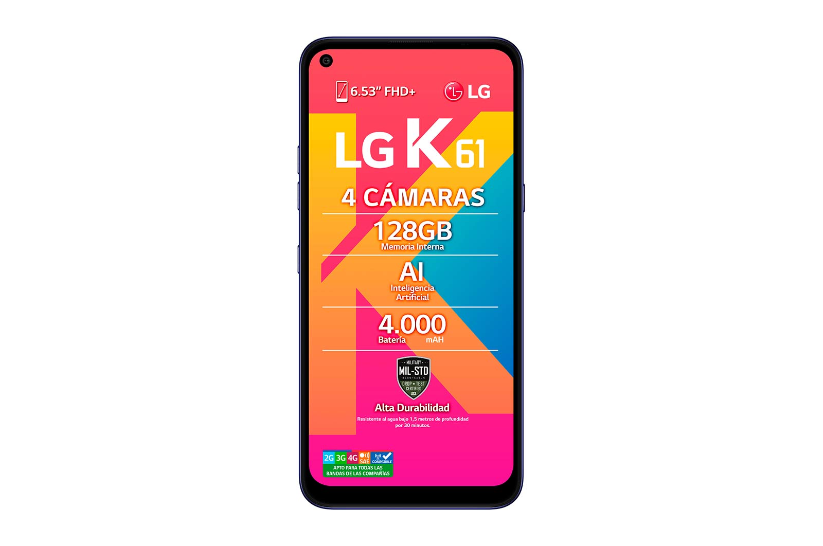 LG K61, Cuatro Cámaras, LMQ630HA