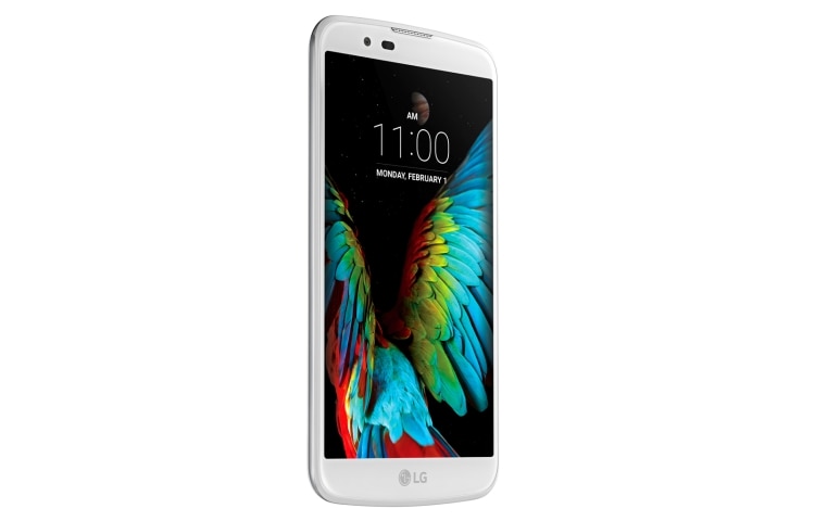 LG K10 con pantalla HD 5,3'' con tecnología IPS LCD, con cámara 13MP, cristal curvo y diseño redondeado, LG K10 Blanco