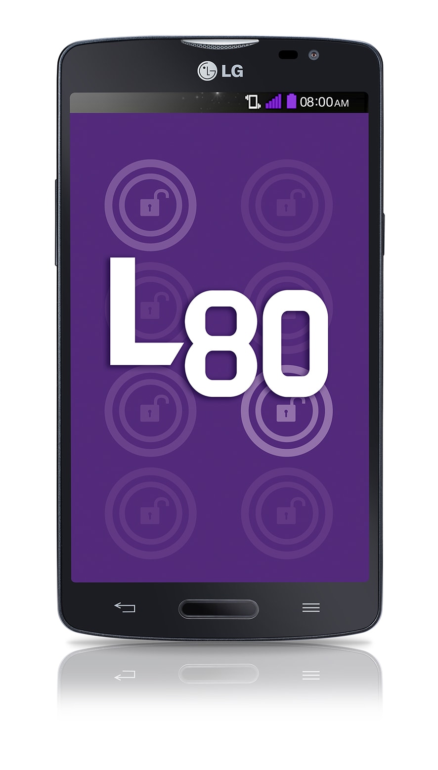 LG L80, smartphone con pantalla IPS de 5'', Android 4.4 Kit Kat, procesador Dual Core de 1.2 GHz, cámara de 8MP y batería de 2540mAh, color negro., LGD380