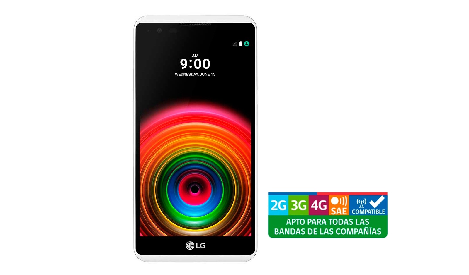 LG X Power White con pantalla de 5.3'' y cámara principal de 13MP con Auto-Focus, LGK220F
