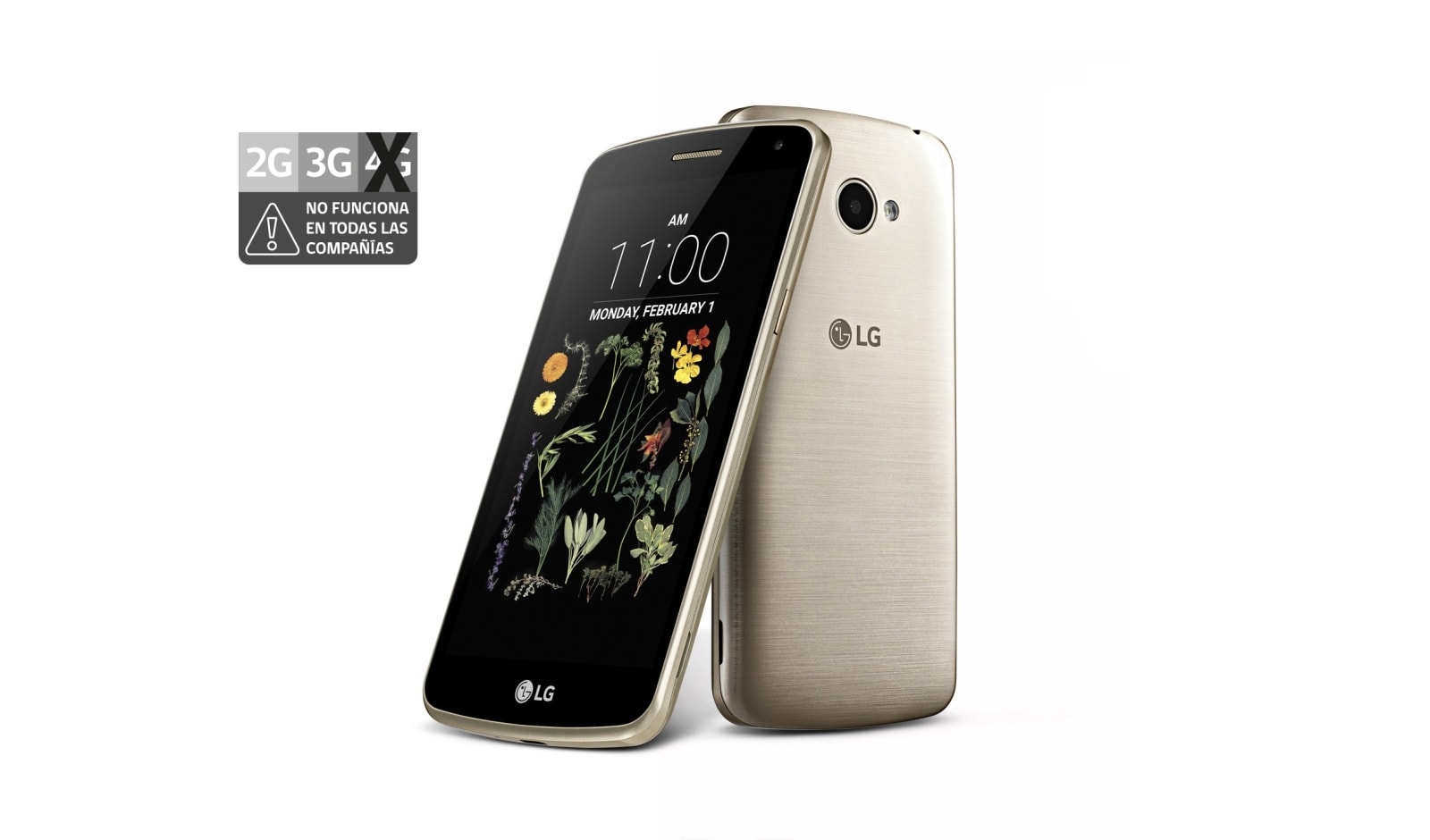 LG K5 Smartphone con pantalla 5'' IPS LCD con tecnología Captive Touchscreen, con cámara 5MP, cristal curvo y diseño redondeado para un mejor agarre y un frontal de tacto más suave, LG K5