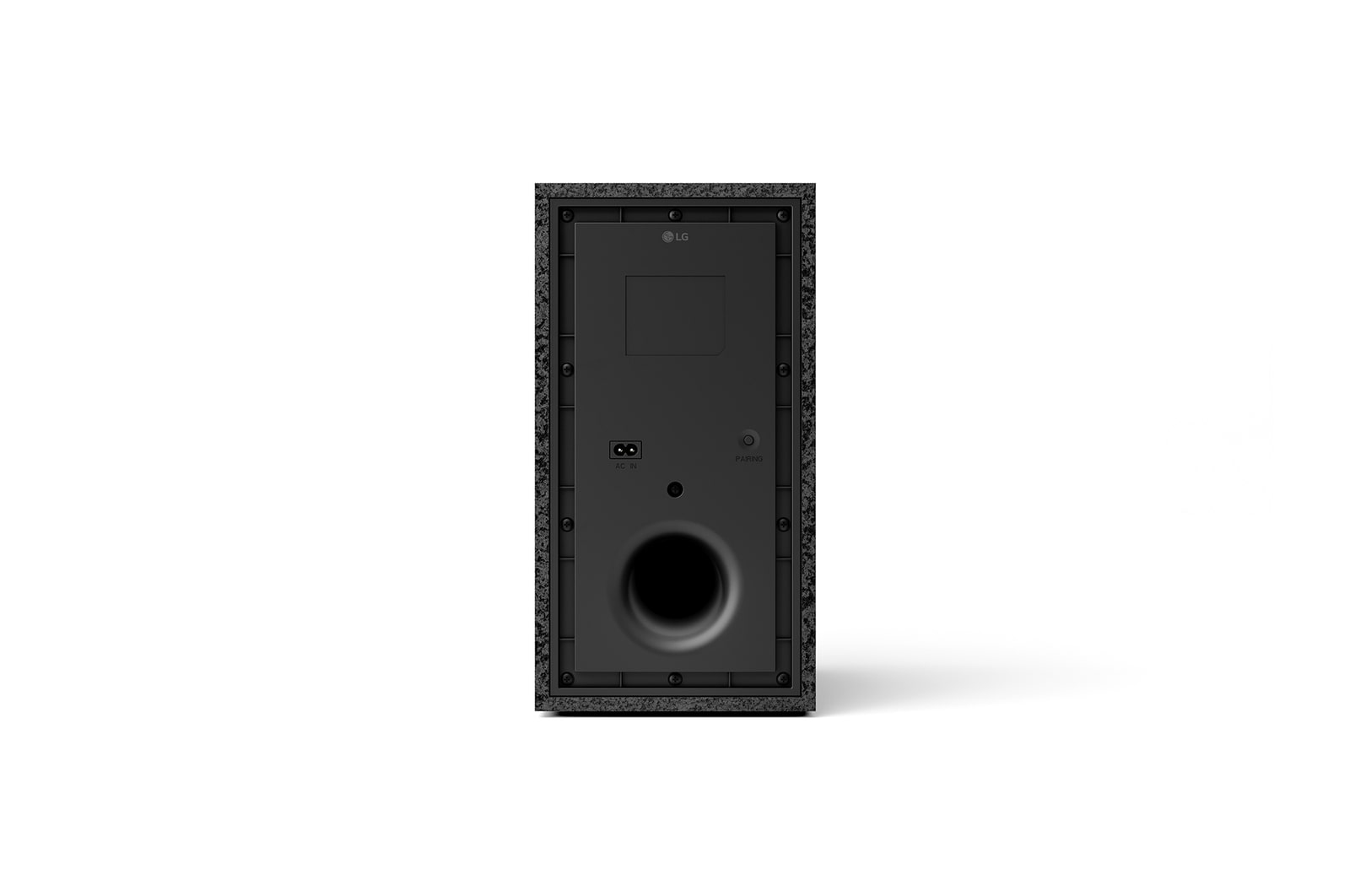 Vista trasera del subwoofer