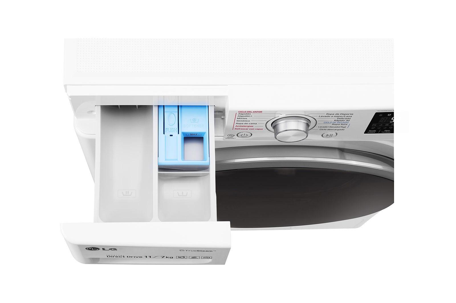 LG Lavadora-Secadora Carga Frontal con motor Inverter Direct Drive y capacidad total de 11 kilos de Lavado y 7 kilos de Secado, WD11WB4S6