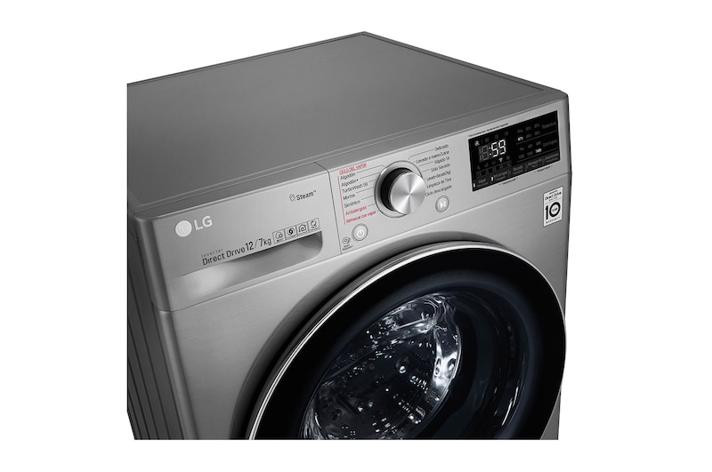 LG Lavadora-Secadora Carga Frontal con Tecnología Steam, motor Inverter Direct Drive y capacidad de 12 kilos de Lavado y 7 de Secado., WD12VVC3S6C