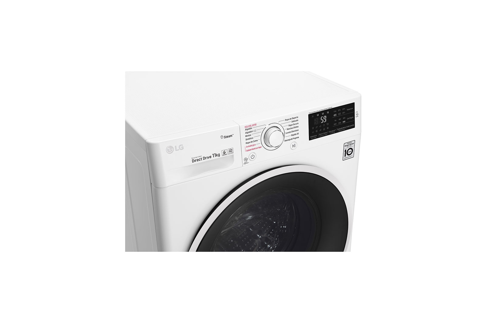 LG Lavadora Carga Frontal con Motor Inverter Direct Drive y Capacidad Total de 11 kilos de lavado., WM11WBS6