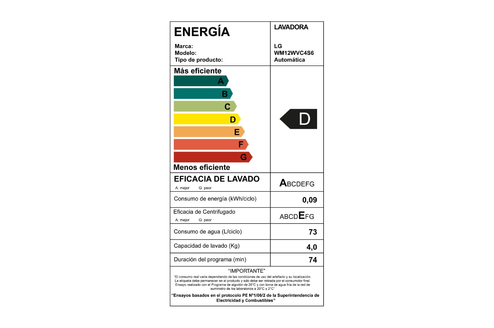 LG Lavadora Carga Frontal de 12 Kg con Inverter Direct Drive y ThinQ AI, WM12WVC4S6